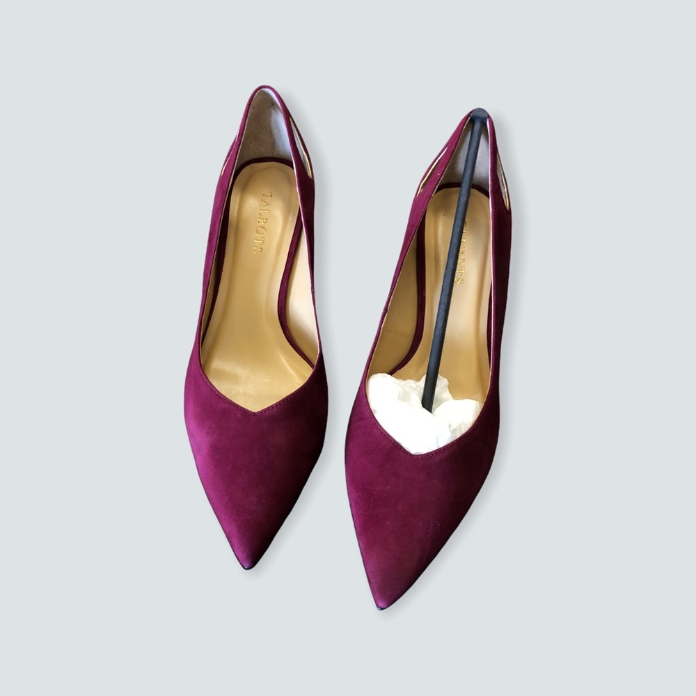 BRAND NEW! Talbots Suede Fuchsia Heels